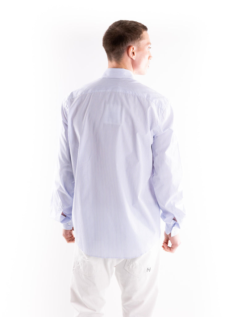 Camicia uomo over a righe bianco-azzurro S5U606 BIANCO/AZZURRO THE EDITOR 