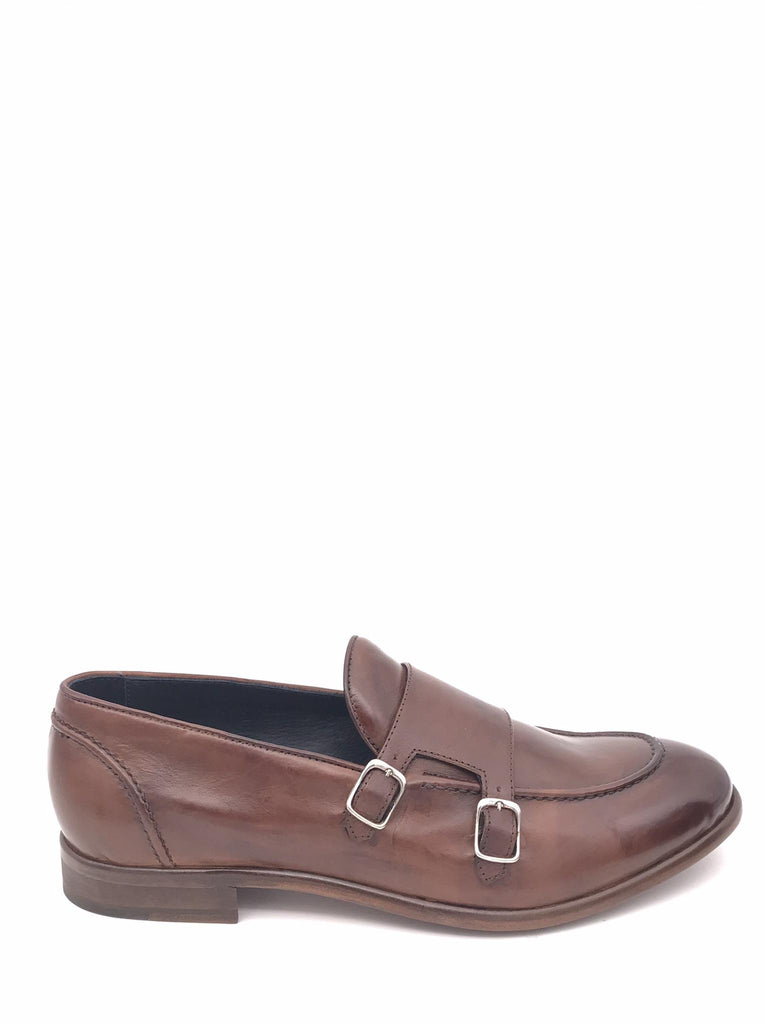 Mocassino Douglas doppia fibia in pelle marrone DOUGLAS/F GUANTOMARRONE ZULIAN 