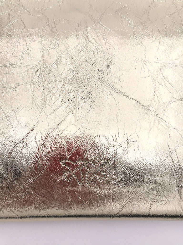 Bustina flet purse in pelle laminata craccata oro 104820 A2OTORO PINKO 