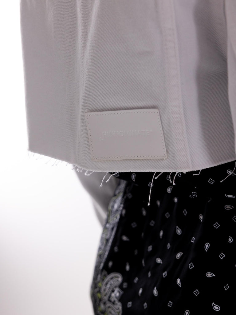 Giubbetto crop in jeans bianco HNW1585 BIANCO HINNOMINATE 