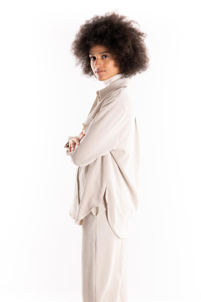 Camicia over Ledifa in velluto latte LEDIFA LATTE H2O 