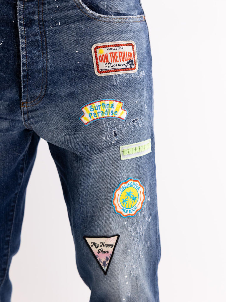 Jeans uomo Orlando blu con patch M2S4023 BLU DON THE FULLER 