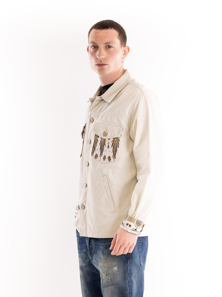 Field jacket uomo off white FHS TRIPOL PANNA TOOCO 