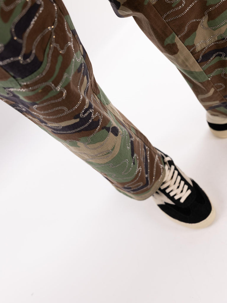 Pantalone donna cargo limited edition camouflage fake BUS25092 CAMOUFLAGE BRAND UNIQUE 