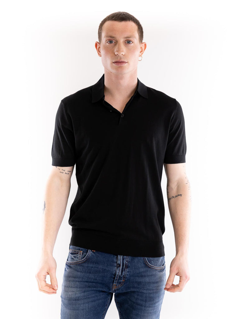 Maglia polo uomo nera A007 F1009000 PAOLO PECORA 