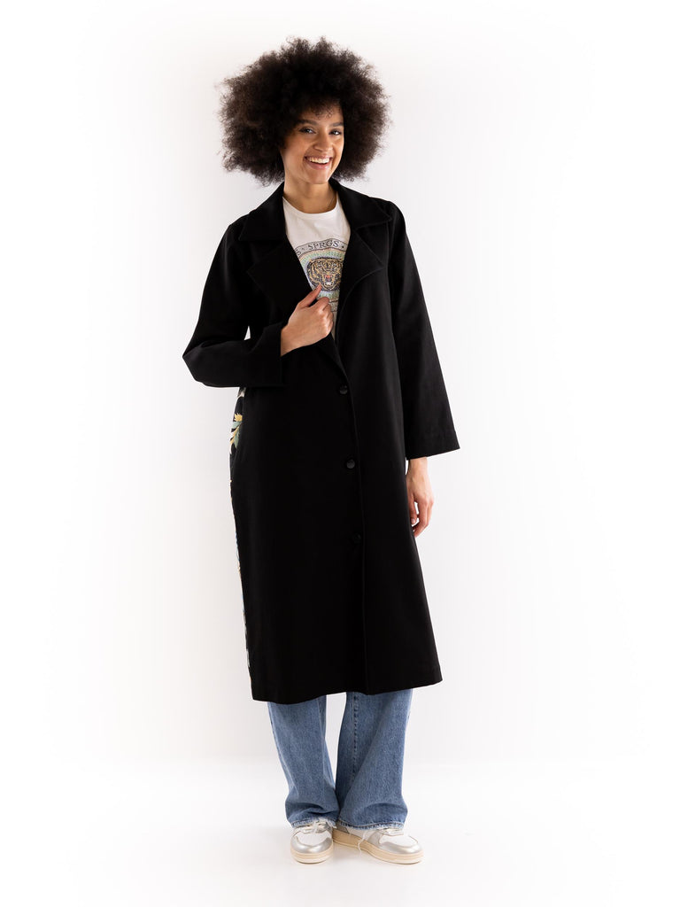 Trench donna fake nero BUS25749 NERO BRAND UNIQUE 