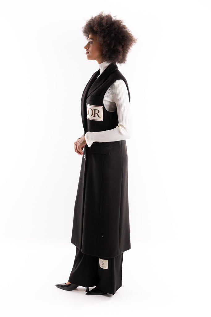 Cappotto smanicato nero 15102 NERO 5 PROGRESS 