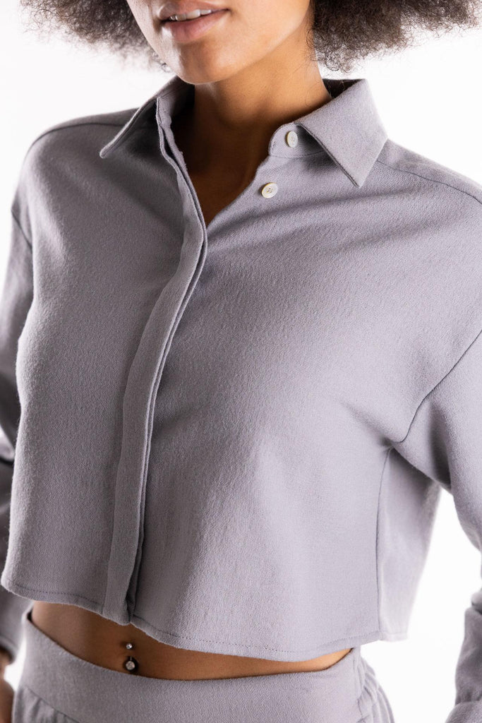 Camicia crop  Livia grigio chiaro 2523116122200 002GRIGIO CHIARO MARELLA 