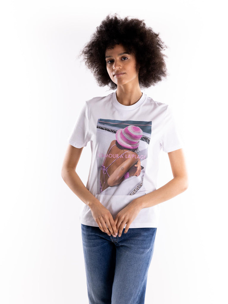 t-shirt donna stampa Plag UTEE 835BIANCO ELITE' 