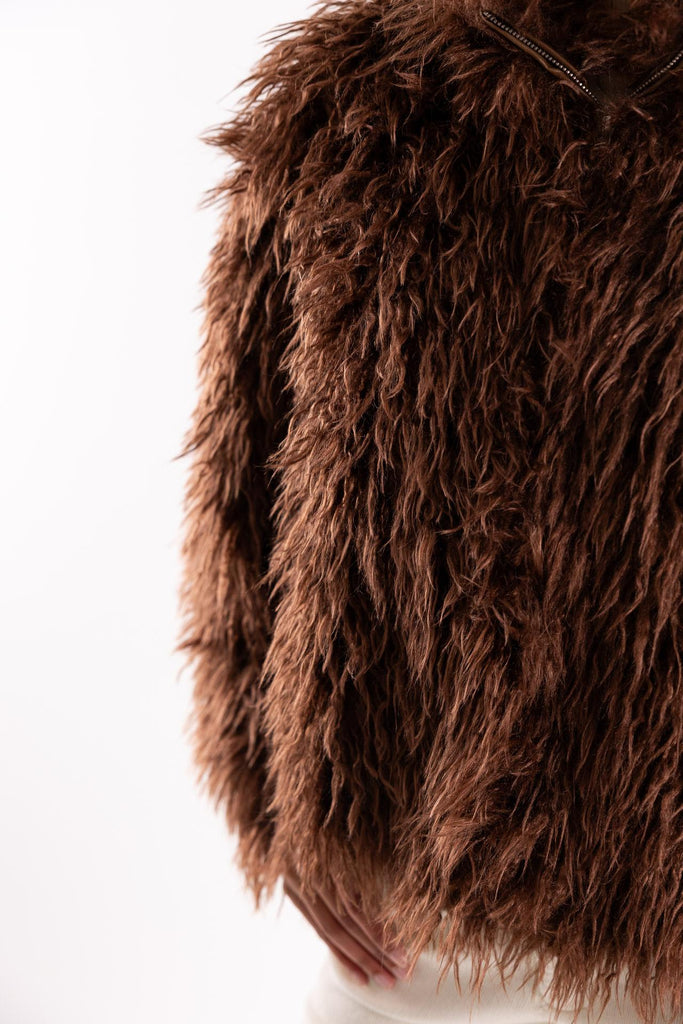 Eco-pelliccia effetto mongolia color burgudy NADA BORDEAU H2O 