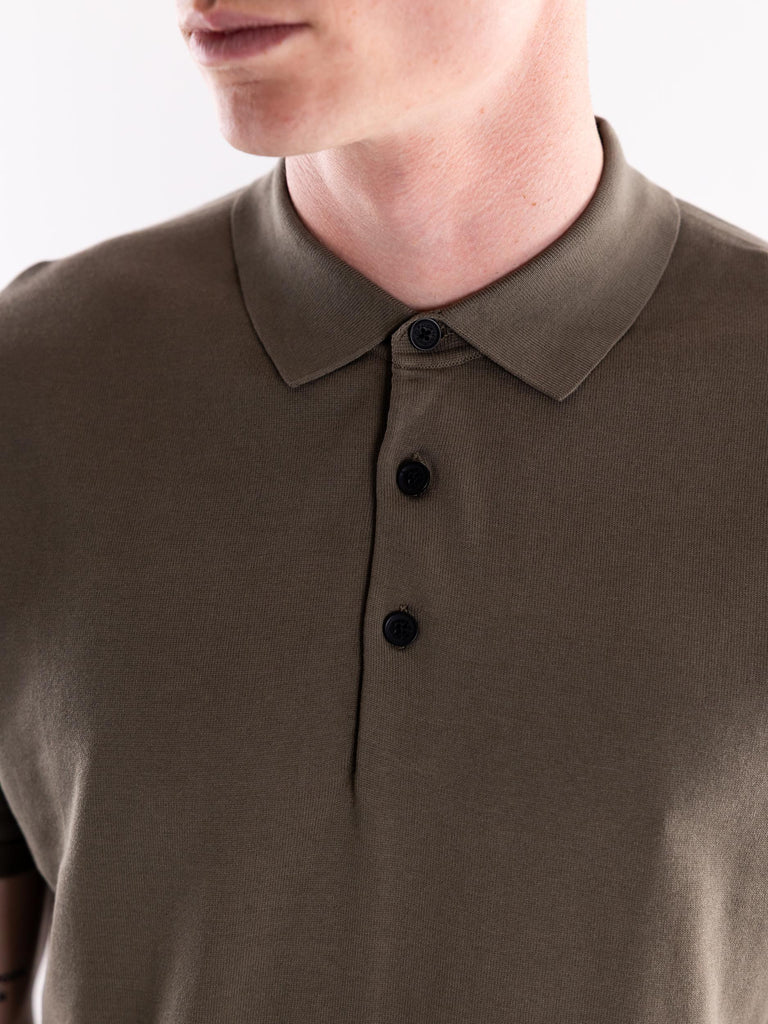 Maglia uomo polo Nito in filo verde militare NITO/1 VERDE MILITARE PEOPLE OF SHIBUYA 