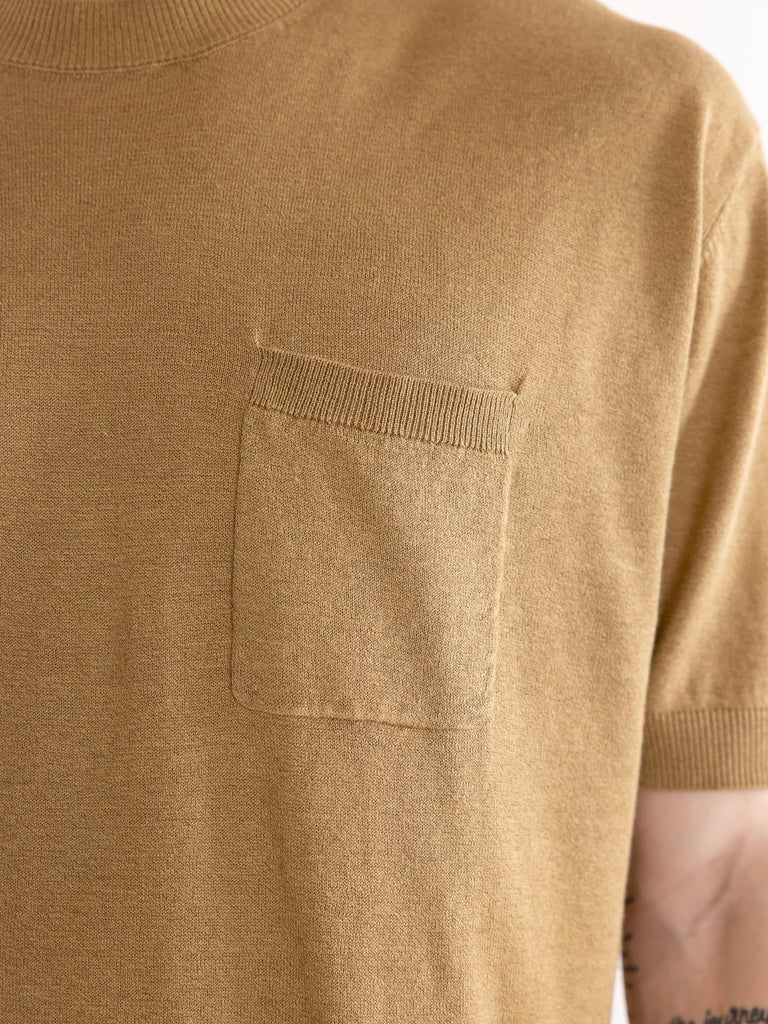 T-shirt uomo girocollo lino color corda A045 F4001326 PAOLO PECORA 