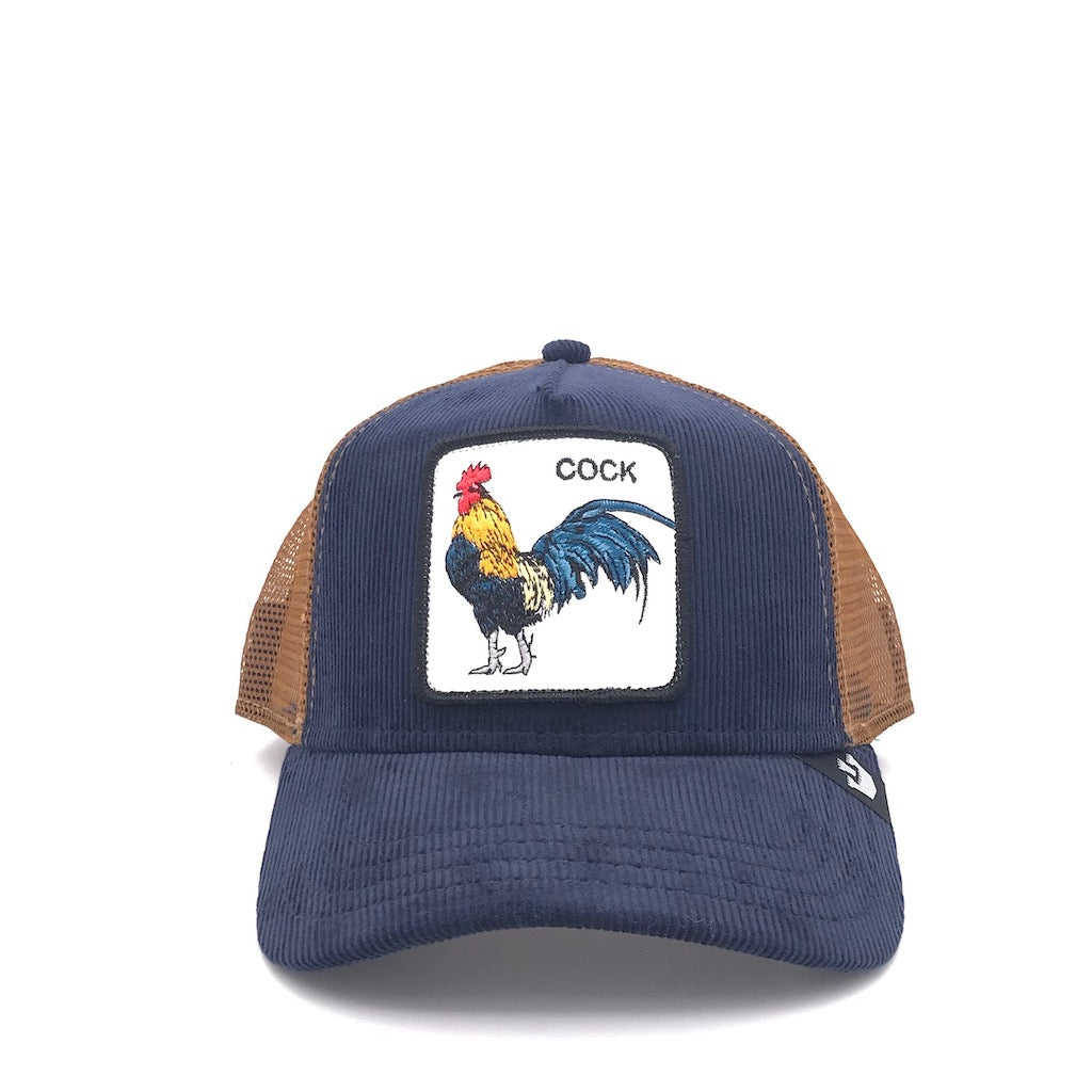 Cappellino Cock velluto blu