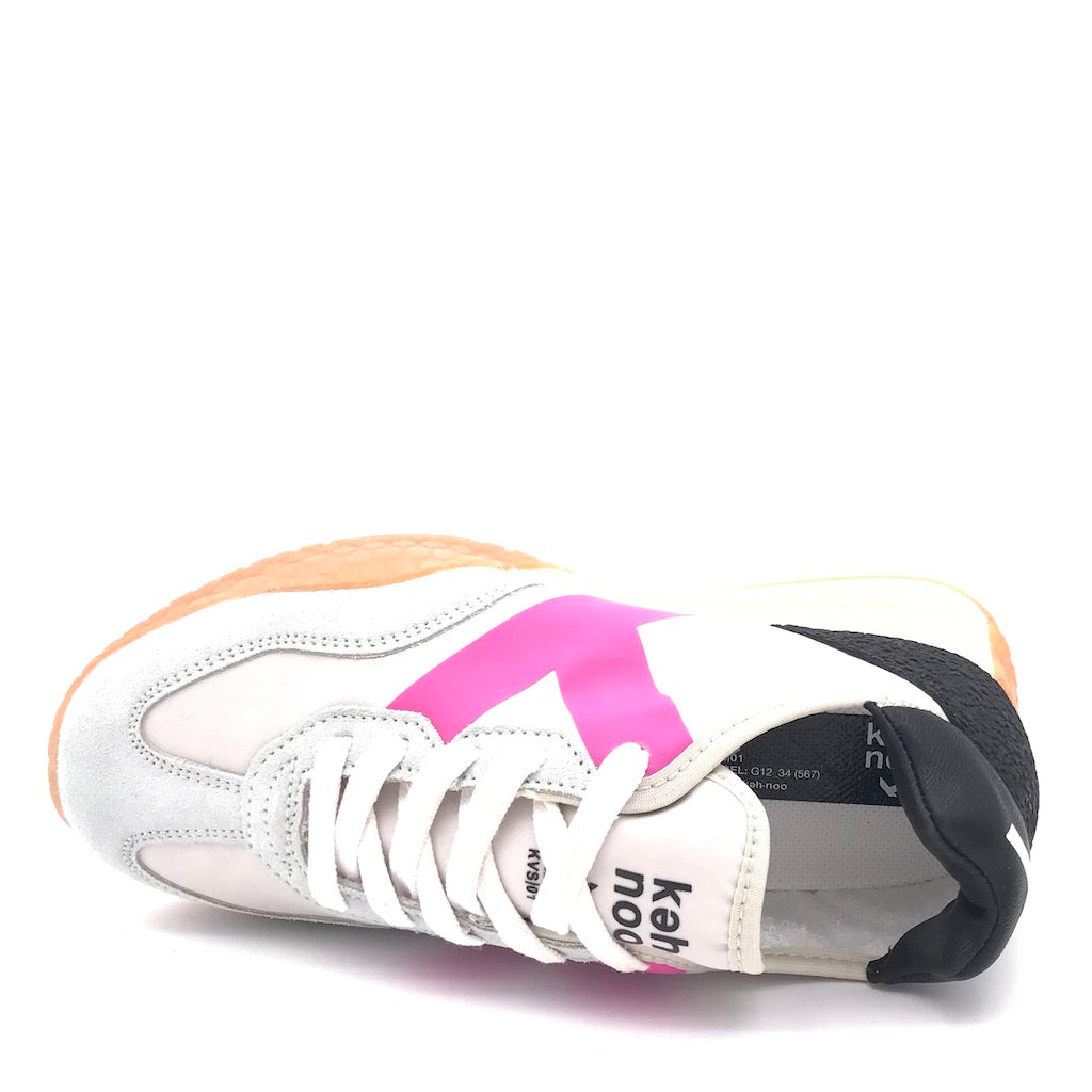 Sneakers KM 9312 bianca-fuxia