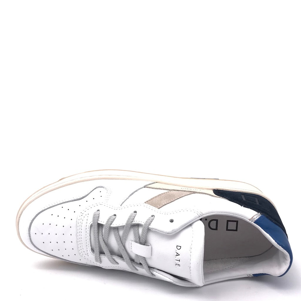 Sneakers Court 2.0 vintage calf white-blu