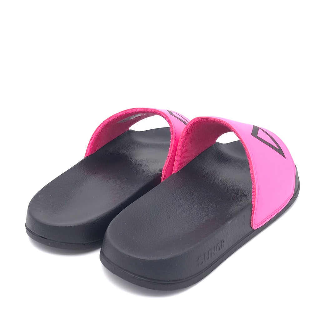 Ciabatta mare Slipper logo fuxia fluo