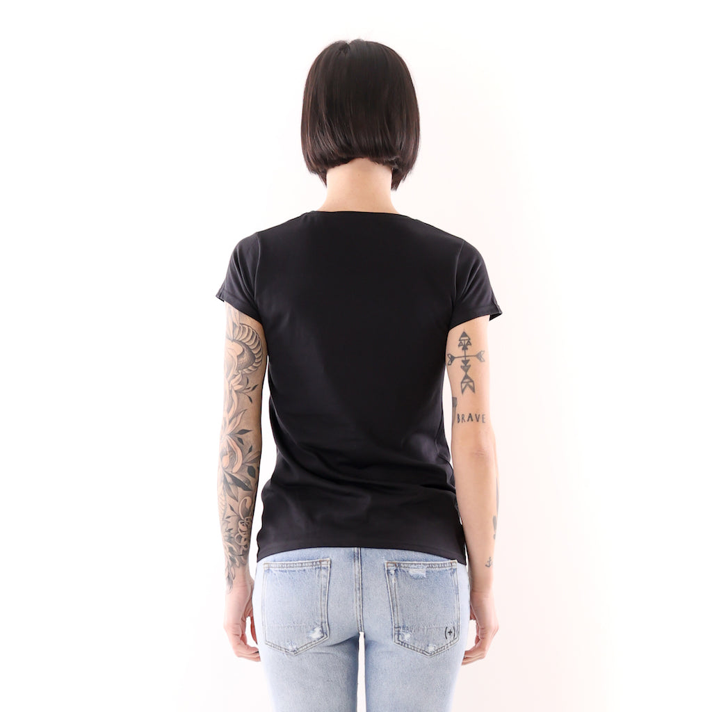 T-shirt Paloma girocollo nera