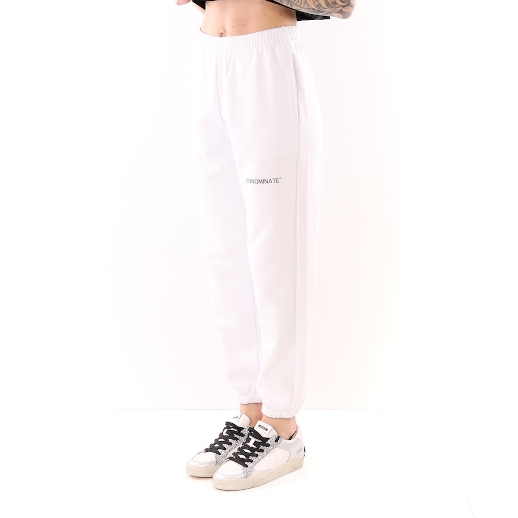 Pantalone in felpa color bianco