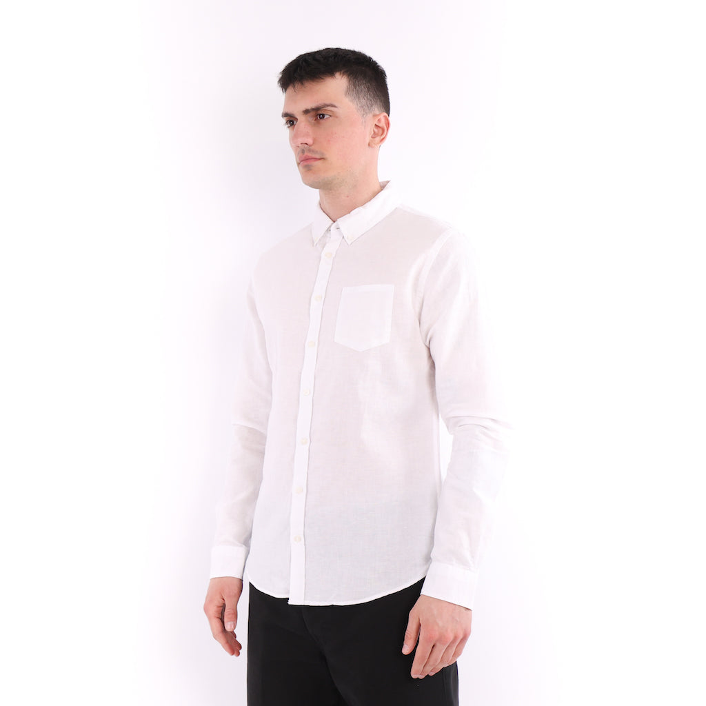 Camicia in lino bianca