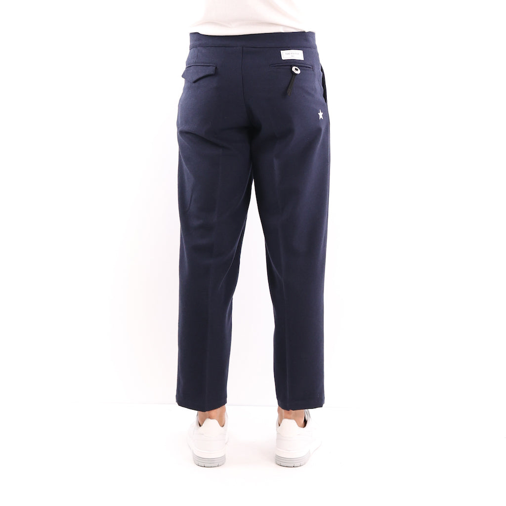 Pantalone lana blu