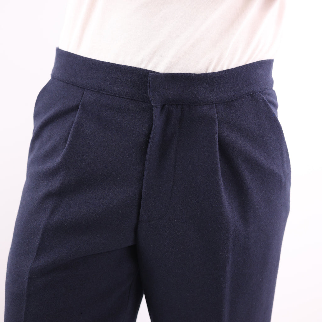 Pantalone lana blu