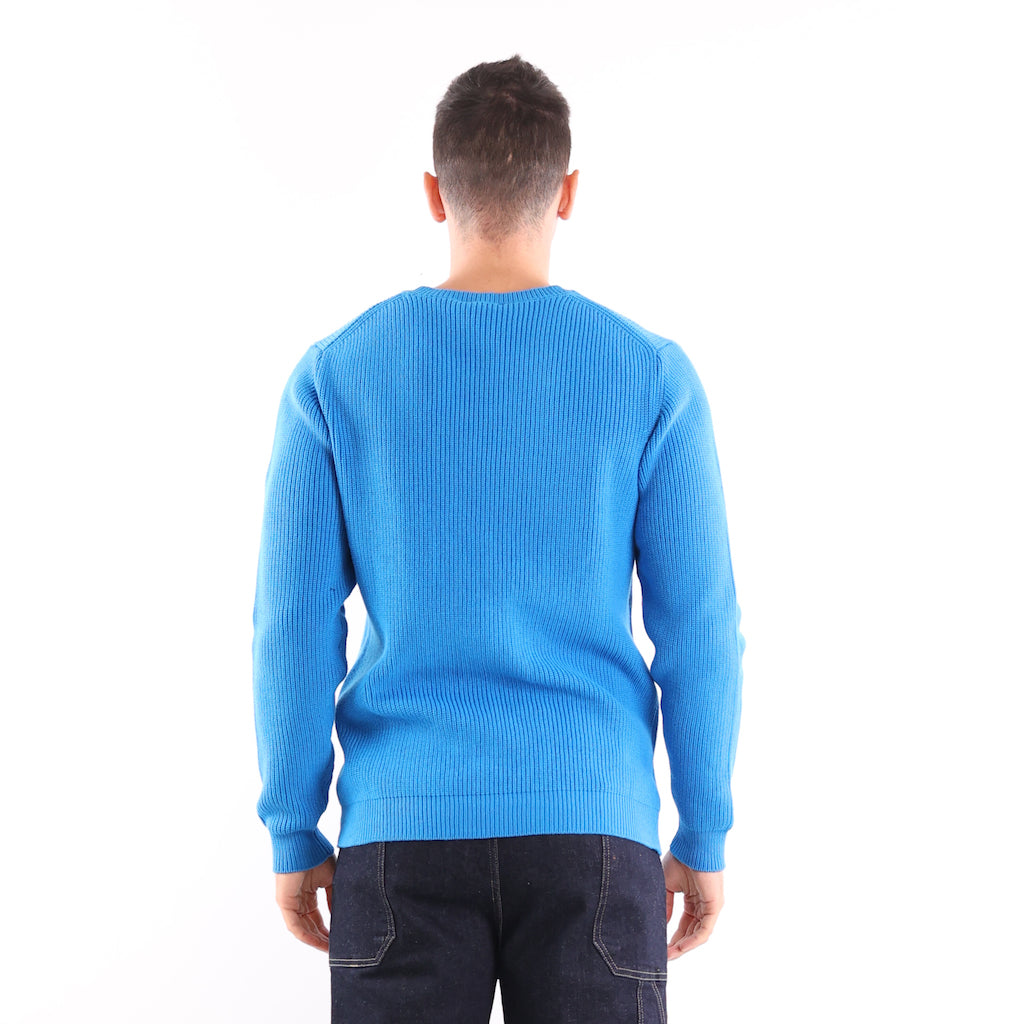 Maglione girocollo blu elettrico