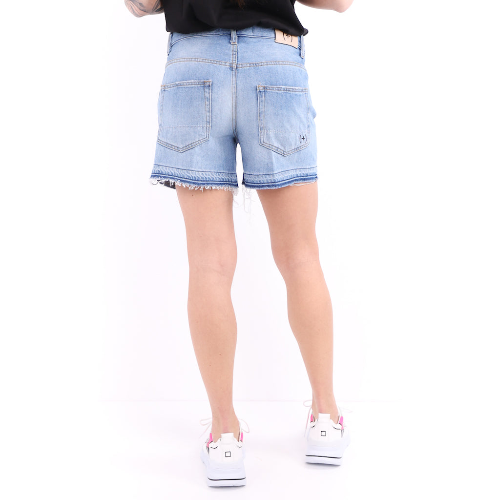 Short in jeans Boyfriend blu chiaro