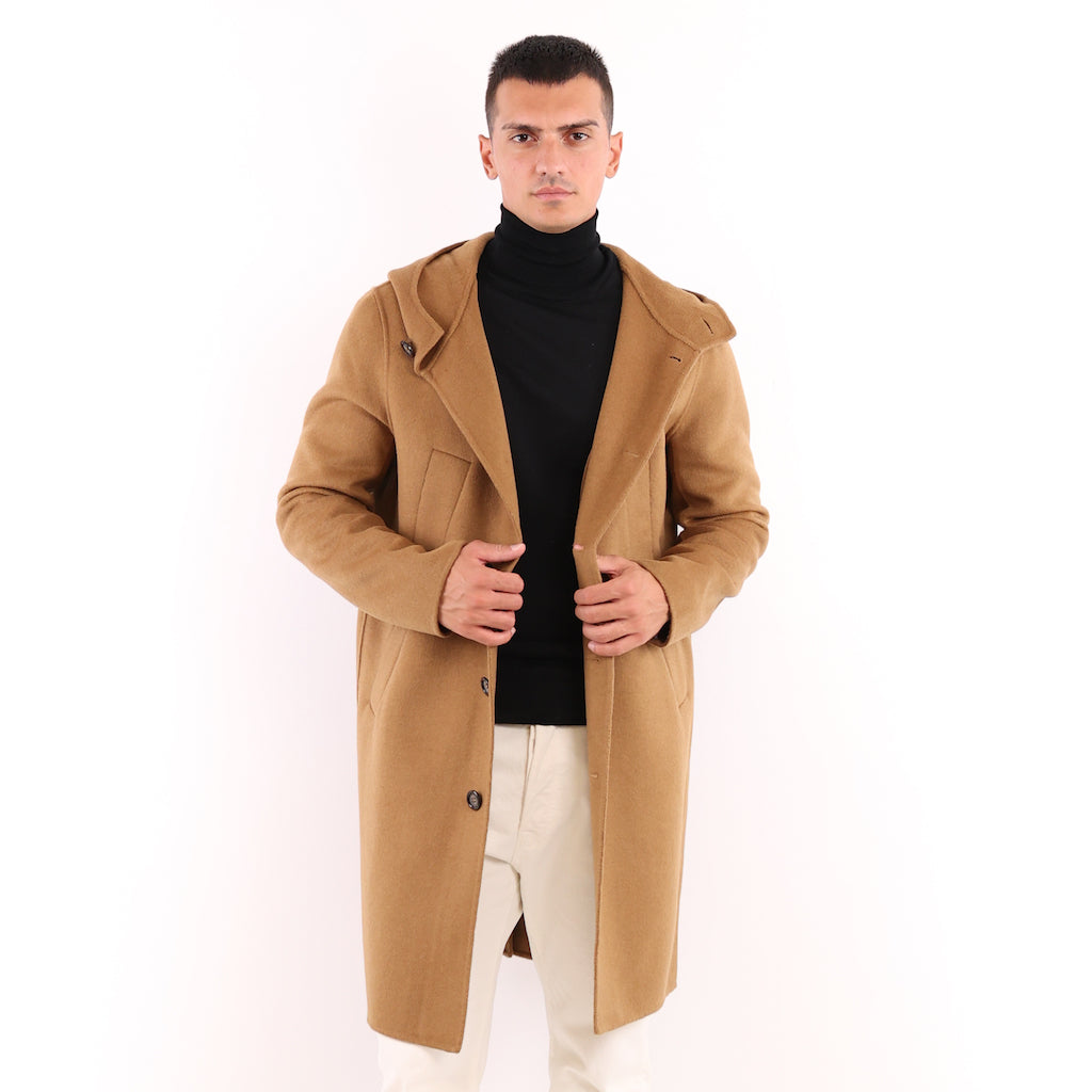 Cappotto lungo cammello