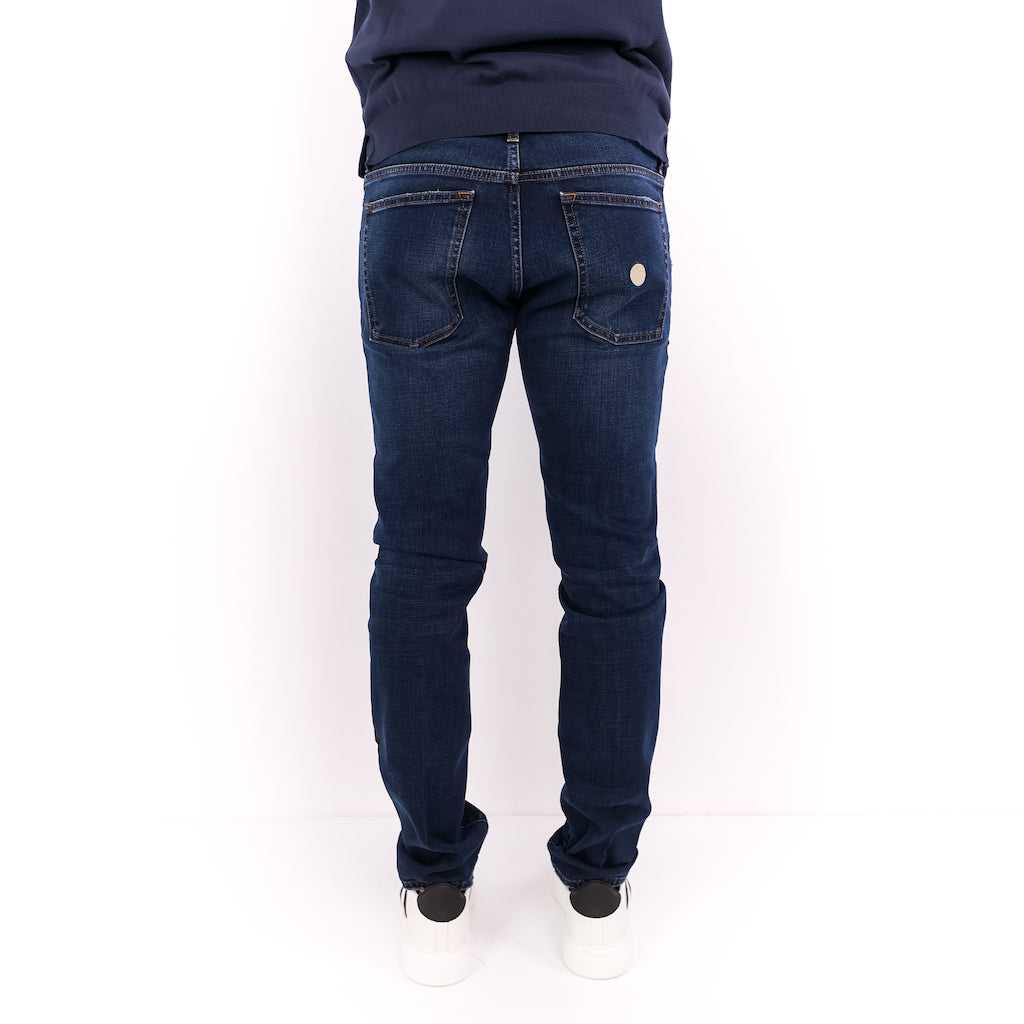 Jeans Milano blu scuro con banda laterale