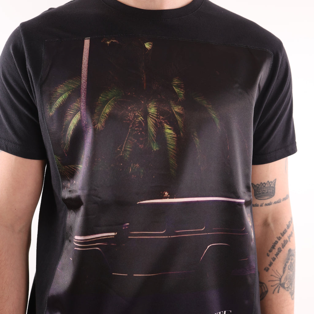 T-shirt G palm girocollo nera