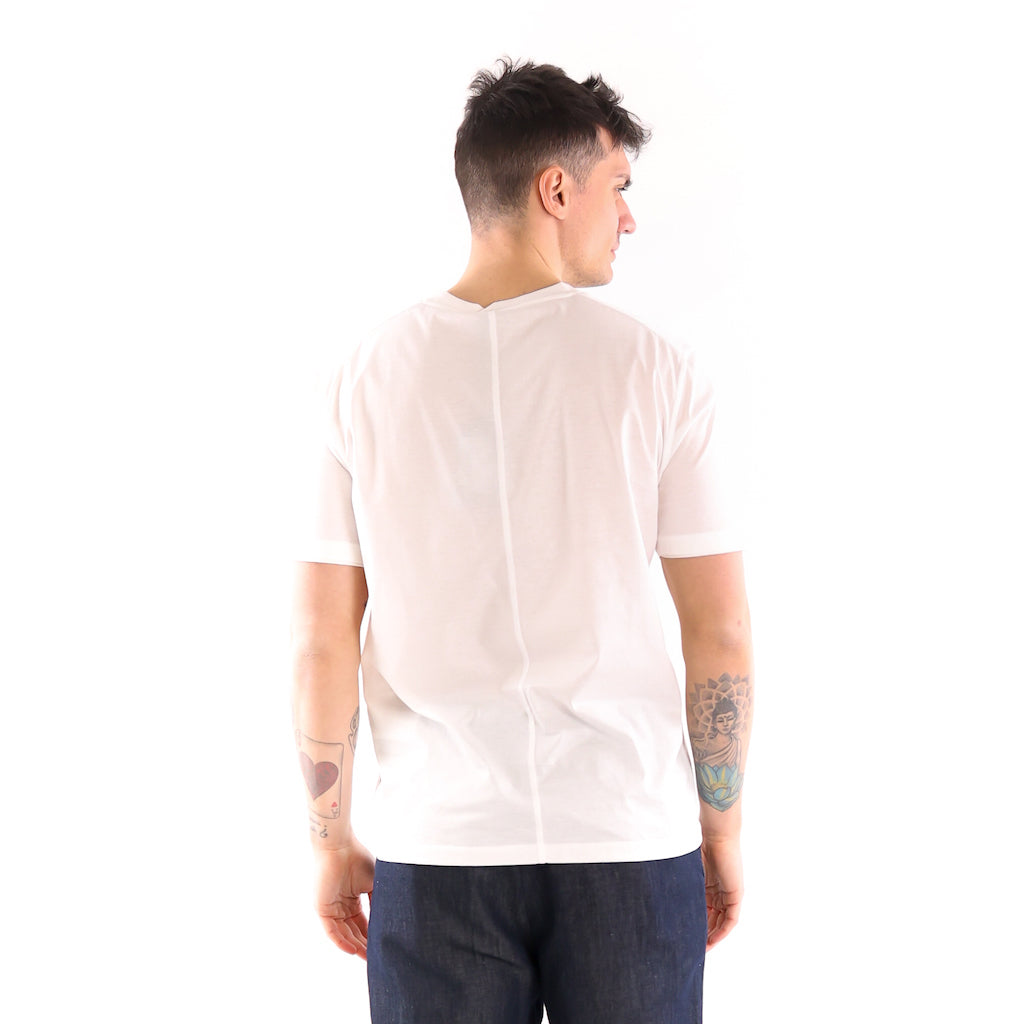T-shirt in jersey di cotone bianco