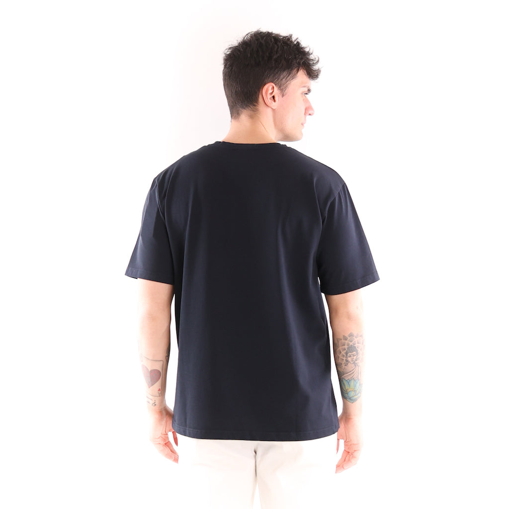 T-shirt ricamo blu