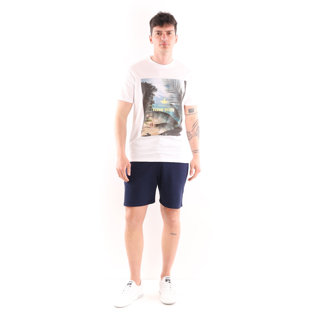 T-shirt in cotone bianco messico